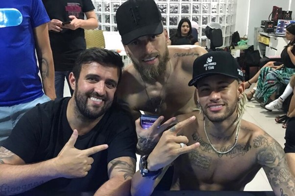 André Akkari, Lucas Lima e Neymar.