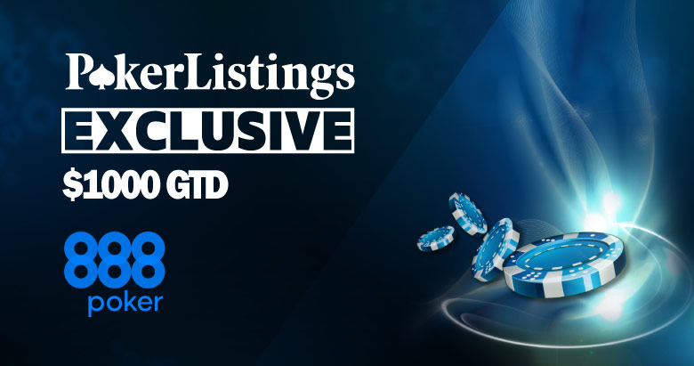 O torneio exclusivo da PokerListings com US$ 1.000,00 garantidos chega ao 888poker!