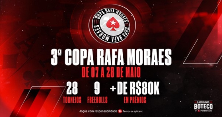 Freerolls e pacotes para o BSOP: já está rolando terceira edição da Copa Rafa Moraes