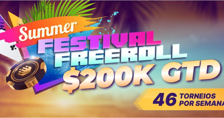 JackPoker lança Summer Festival Freeroll e distribuirá 200 mil dólares por mês