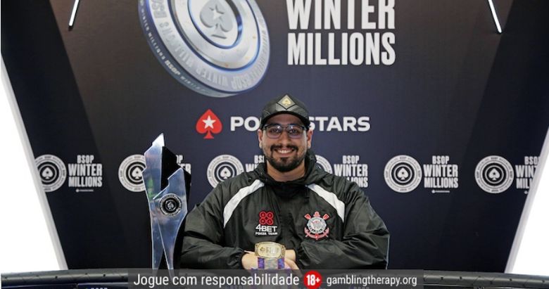 Felipe Sena é o grande campeão do BSOP Winter Millions