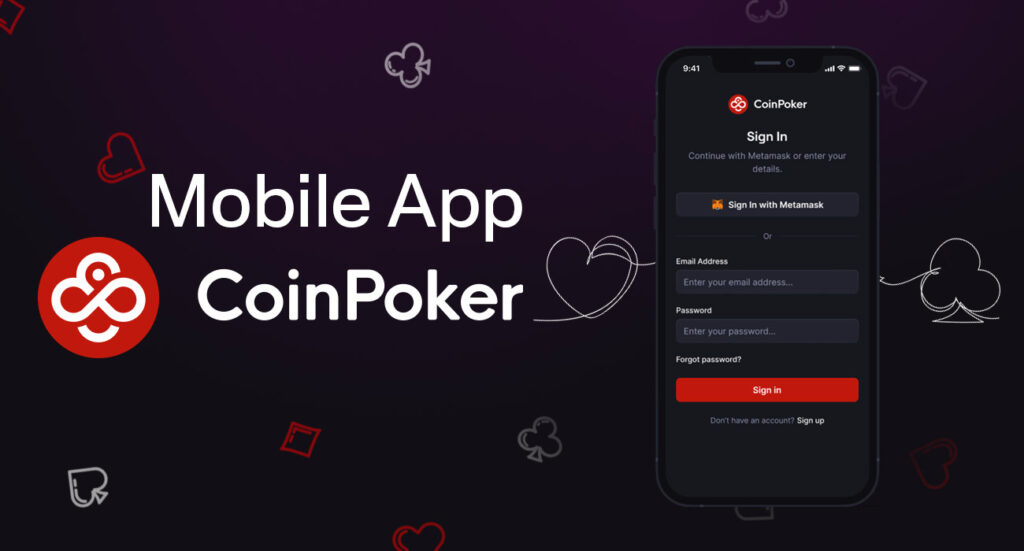 Instale o aplicativo móvel oficial da CoinPoker